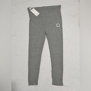 KaKaMee Maternity Pants Adjustable Waist Grey Cat Kitty Logo‎ NWT Soft